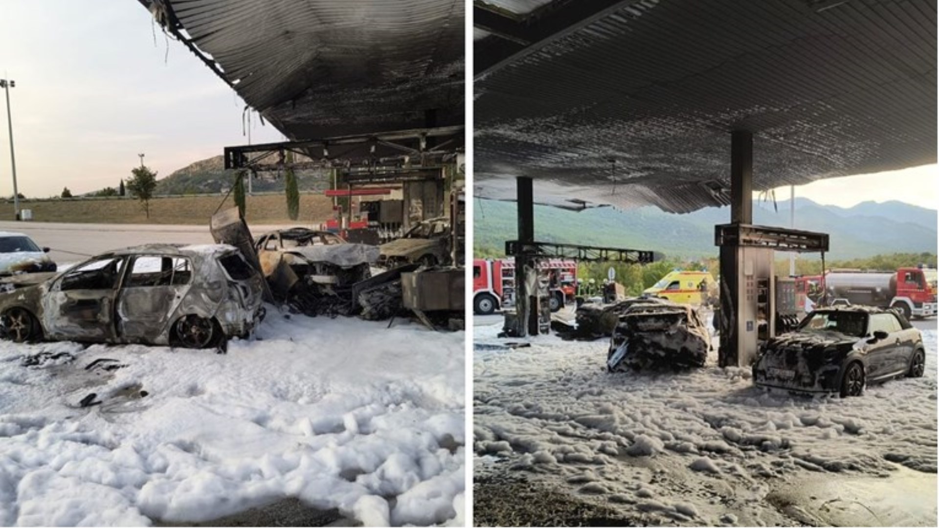 Spaljena benzinska, auti... Jedan mrtav u požaru na A1, jednom se bore za život