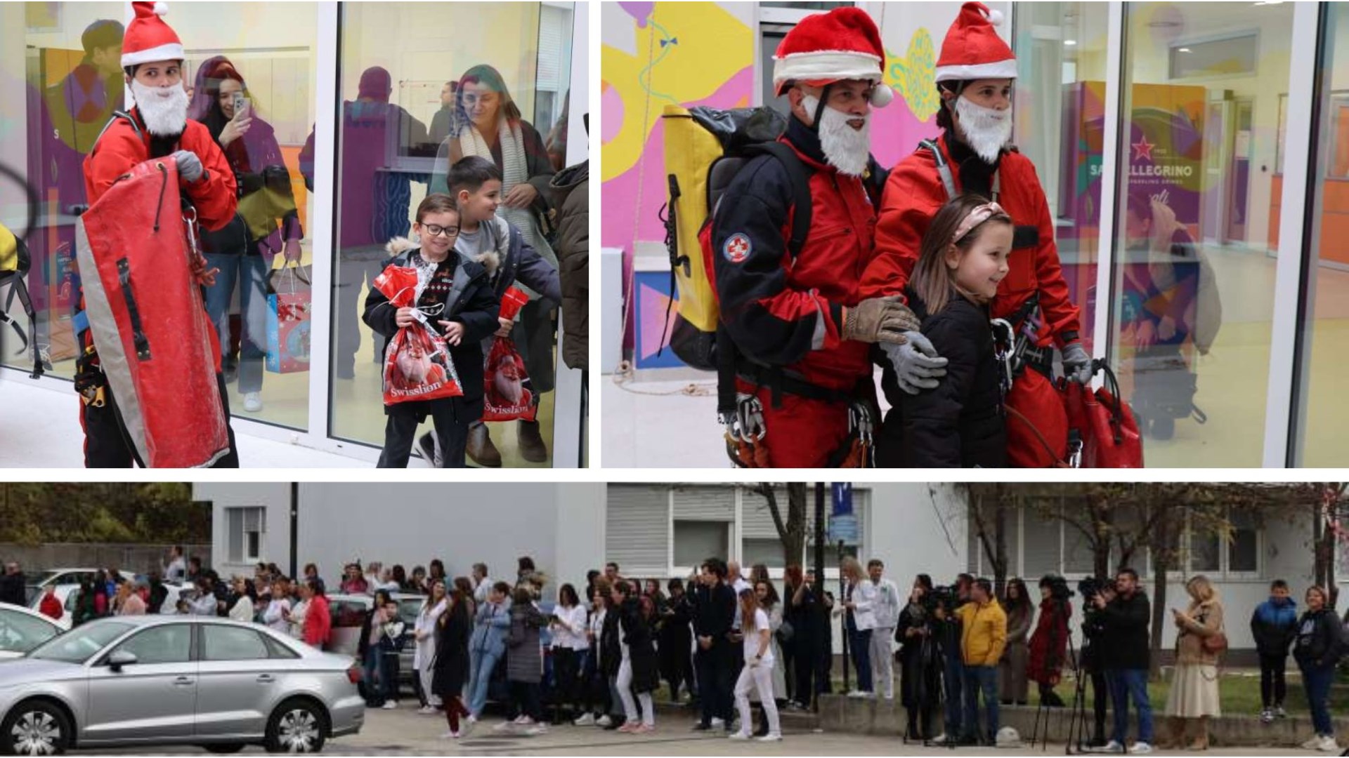 VIDEO: HGSS-ovci se spustili niz zgradu Pedijatrije SKB-a Mostar i darivali male pacijente povodom svetog Nikole