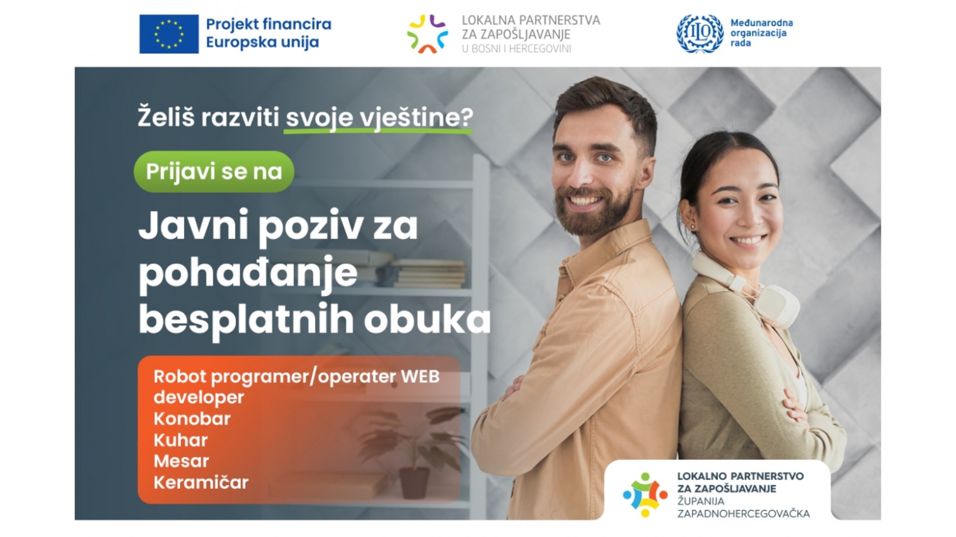 Besplatni program obuke i stručnog osposobljavanja u ŽZH