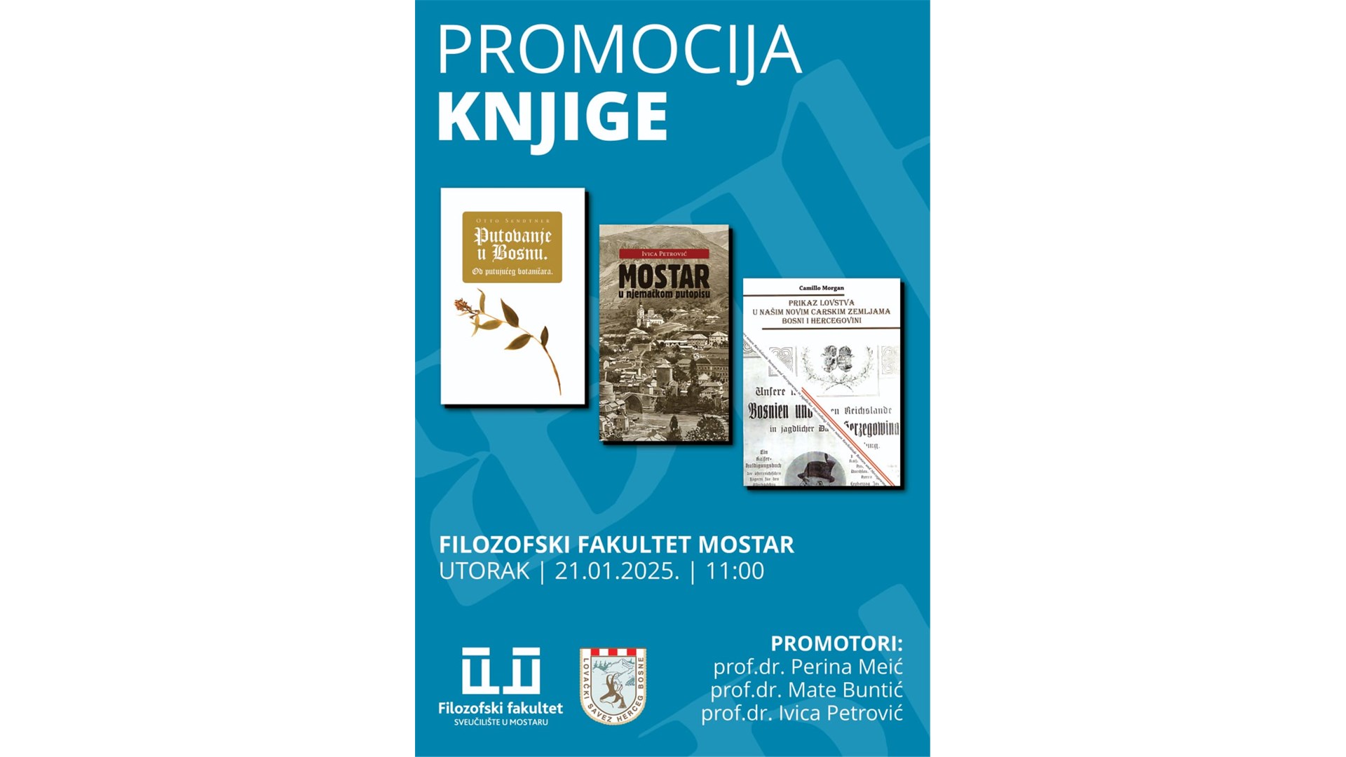 Najava predstavljanja knjige ''Mostar u njemačkom putopisu'' autora prof. dr. sc. Ivice Petrovića