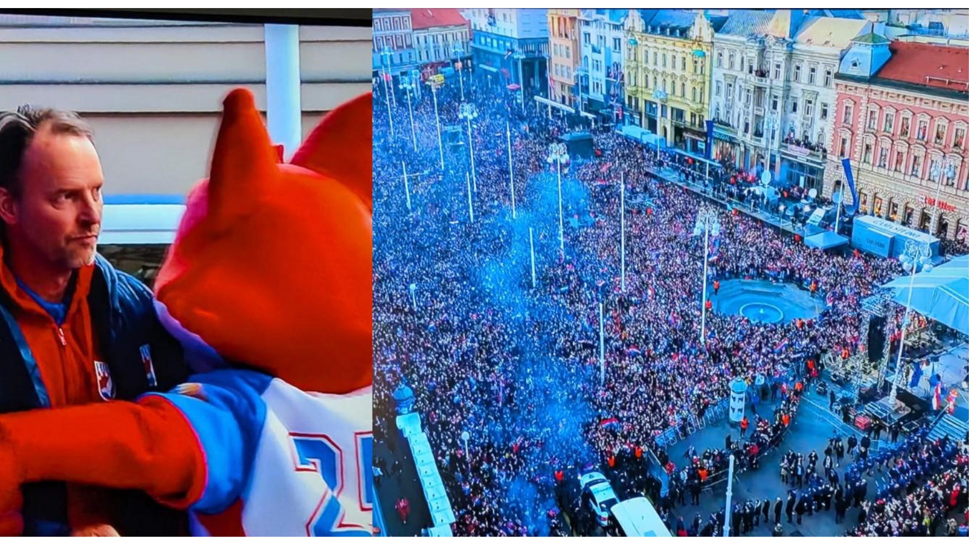 RUKOMETAŠI STIGLI NA TRG! ZAGREB GORI! LIJEPA NAŠA SE ORI I VIJORI!