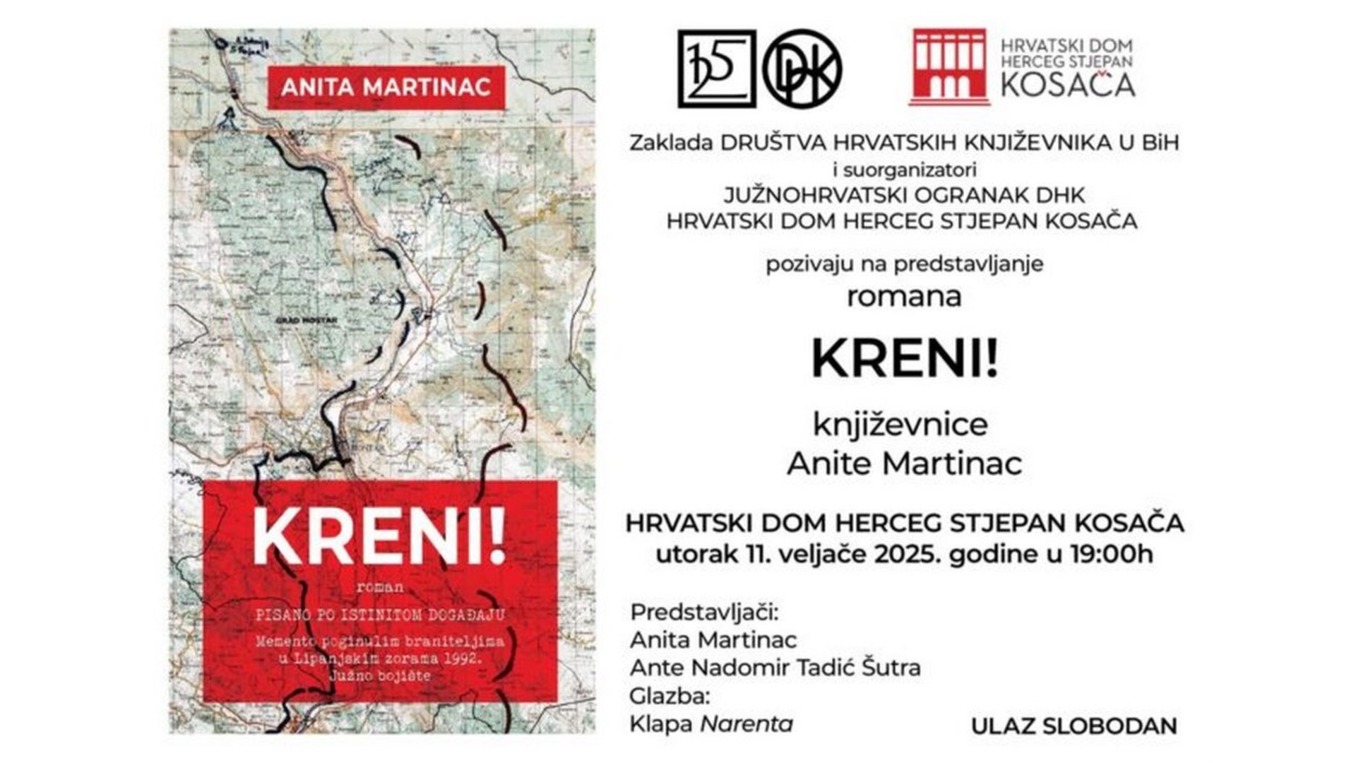 Roman ''Kreni!'' Anite Martinac: Memento poginulim braniteljima