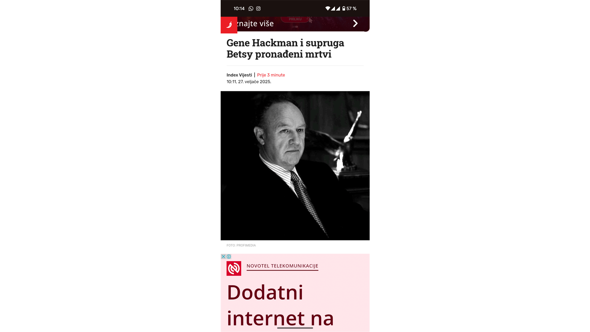 ODLAZAK LEGENDE: Gene Hackman nas je napustio! DVOSTRUKI OSKAROVAC PRONAĐEN MRTAV ZAJEDNO SA SUPRUGOM BETSY