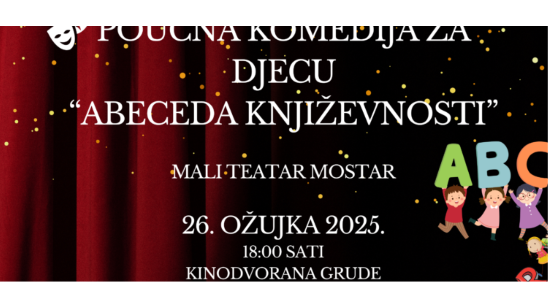 Najava – Poučna komedija za djecu – ''Abeceda književnosti''