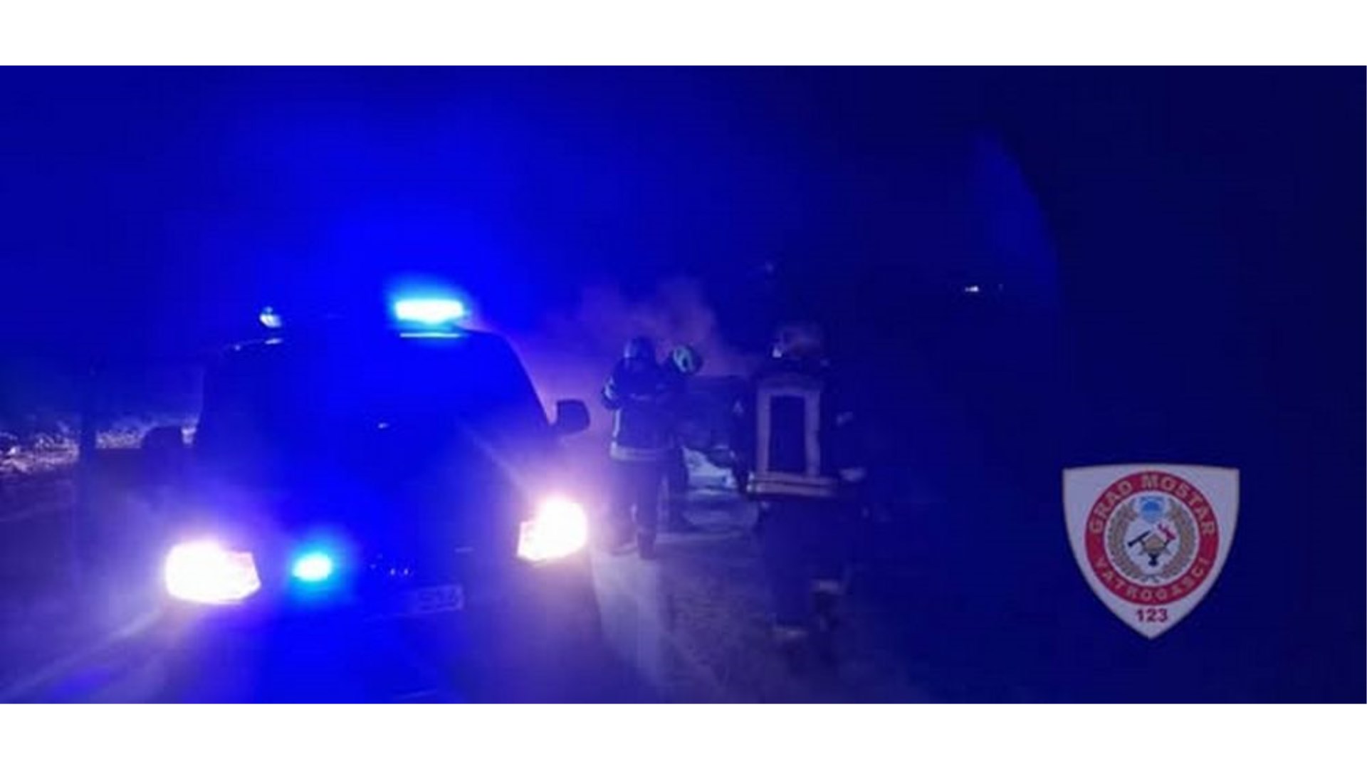 Vatrogasci u Međinama gasili požar na vozilu