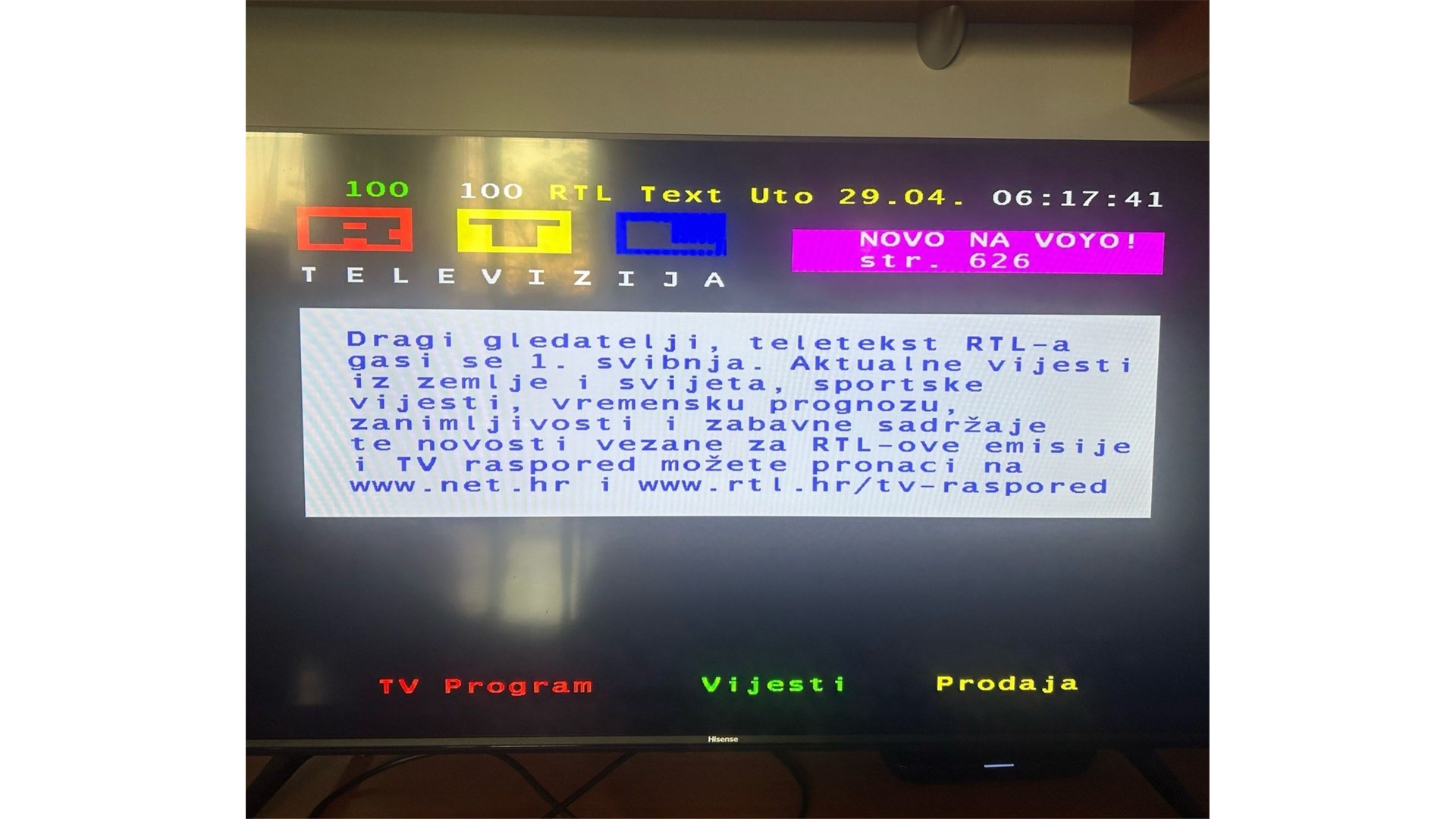 RTL televizija gasi teletekst 