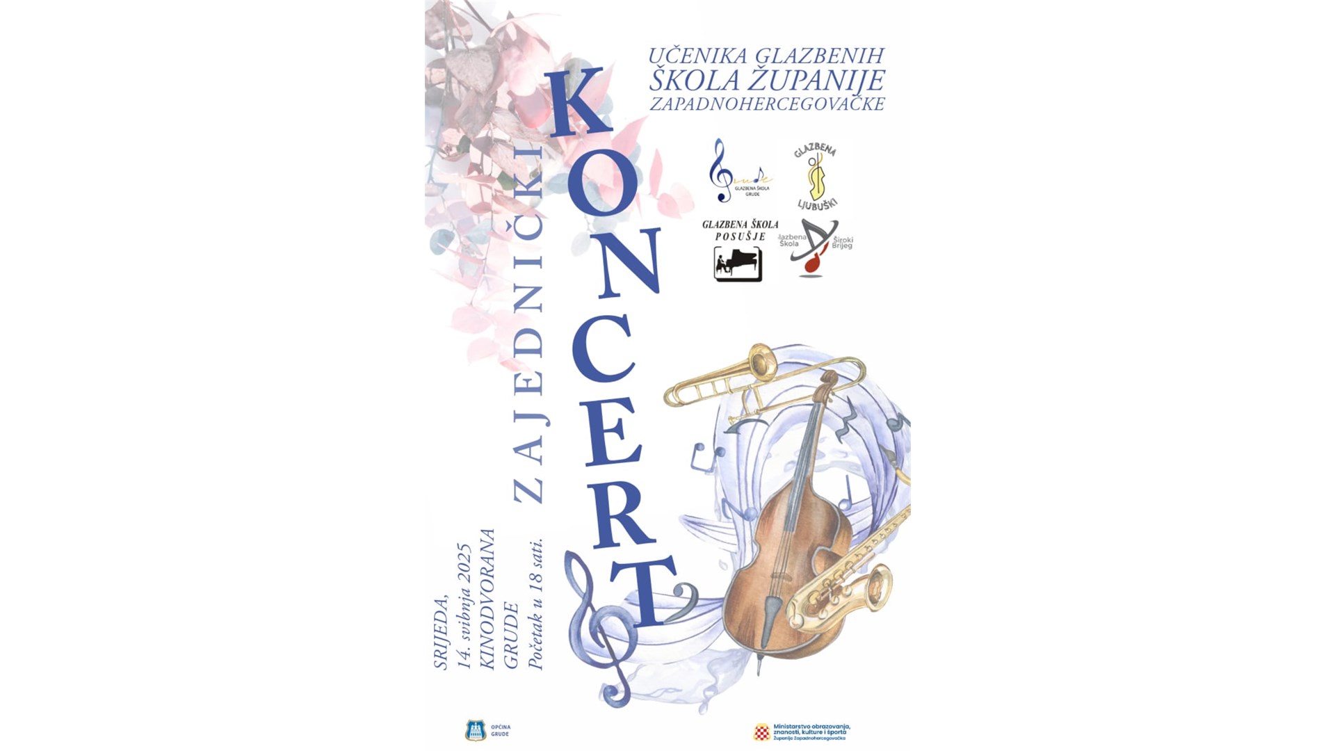 Koncert 4 glazbene škole u Grudama