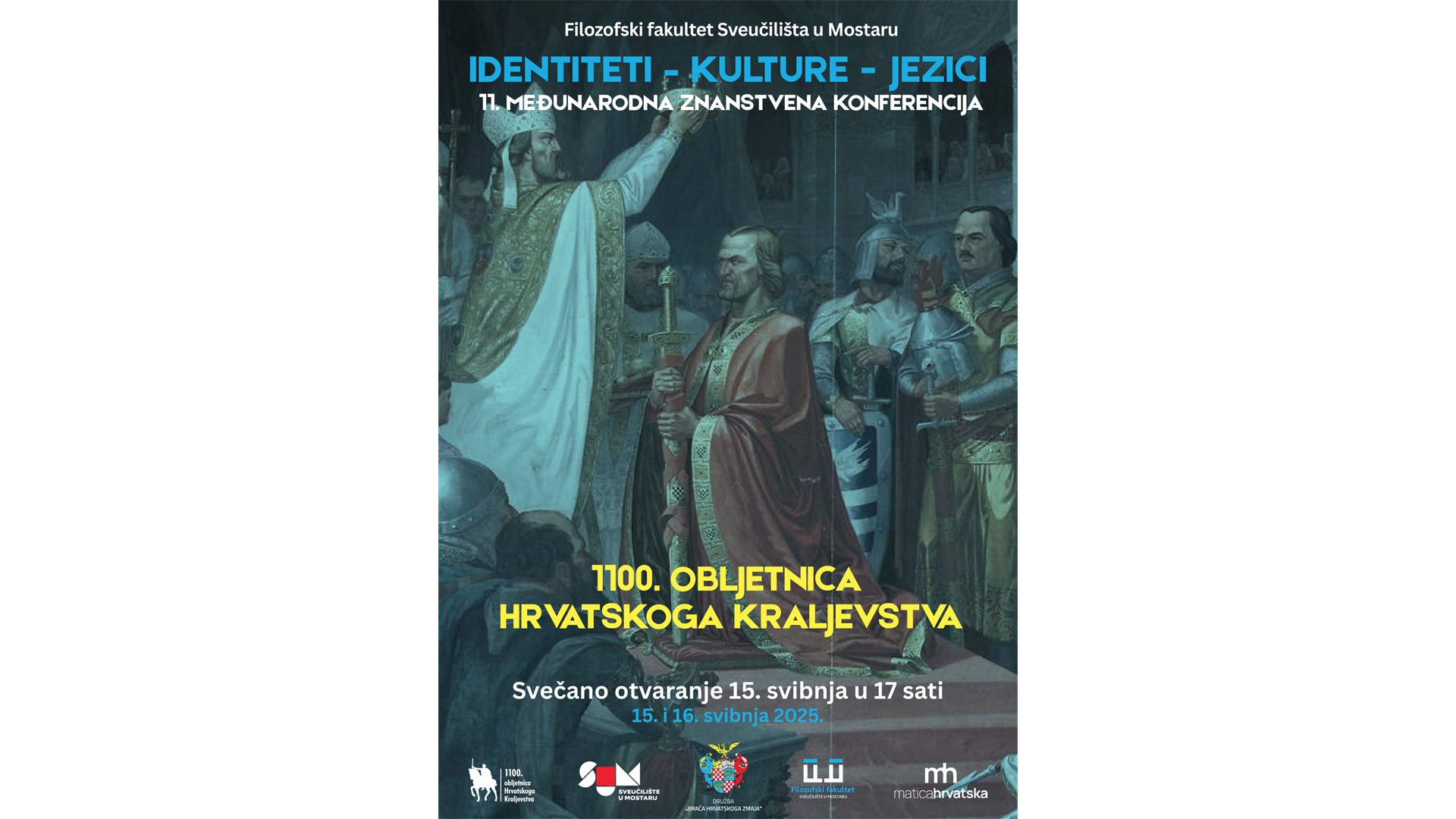 Najava - Međunarodna znanstvena konferencija Identiteti– Kulture – Jezici o temi 1100. obljetnica hrvatskoga kraljevstva 