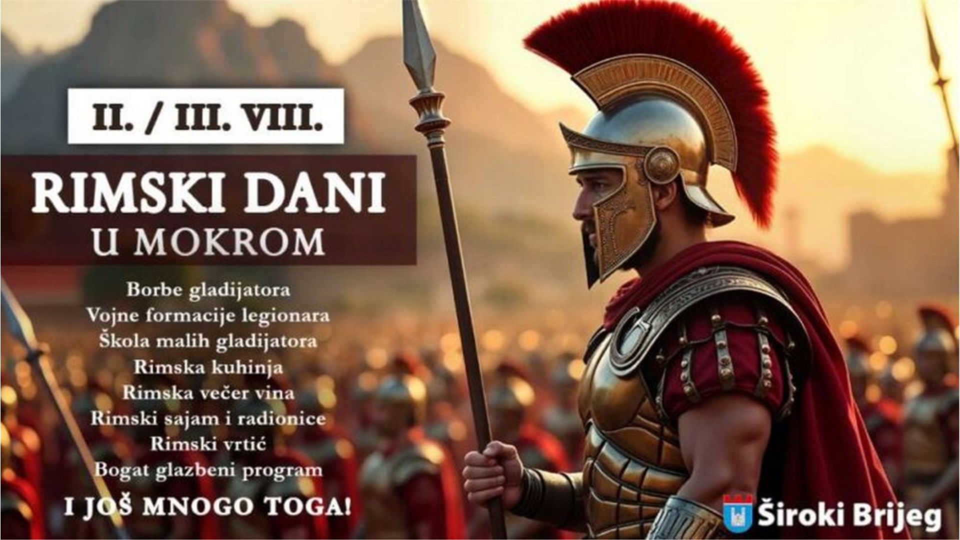 NAJAVA: ''Rimski dani u Mokrom 2025.''