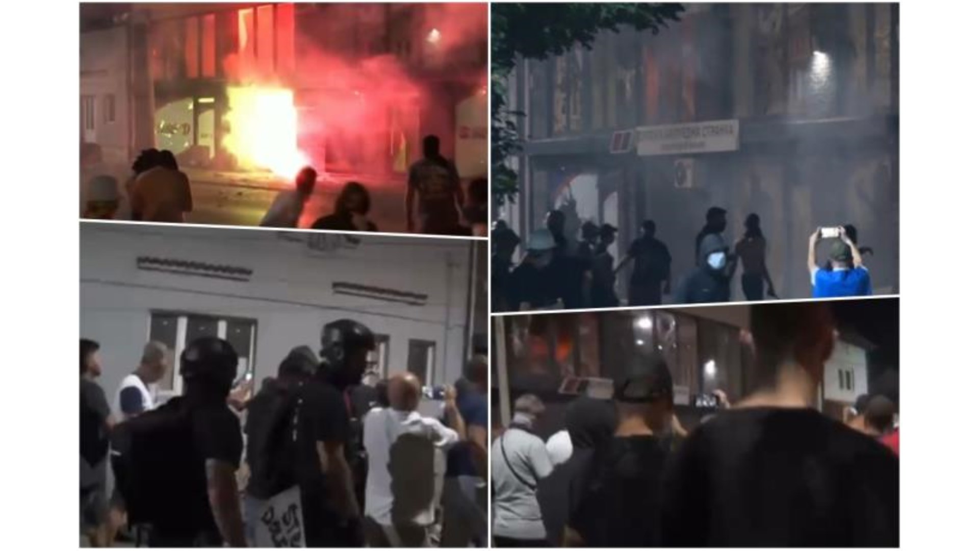 Srbija: U plamenu sjedište Vučićeve stranke, zapaljena zastava Šešeljevih radikala, policija i žandarmerija tuku narod