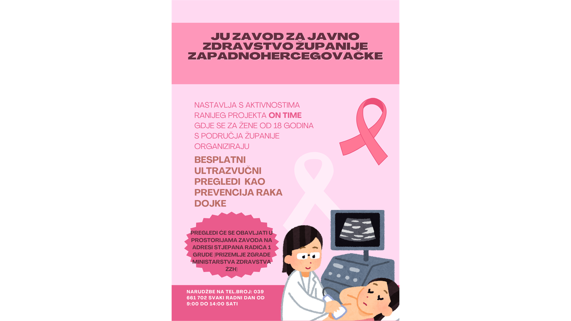 ZJZ ŽZH poziva mlade žene na preventivni pregled dojki