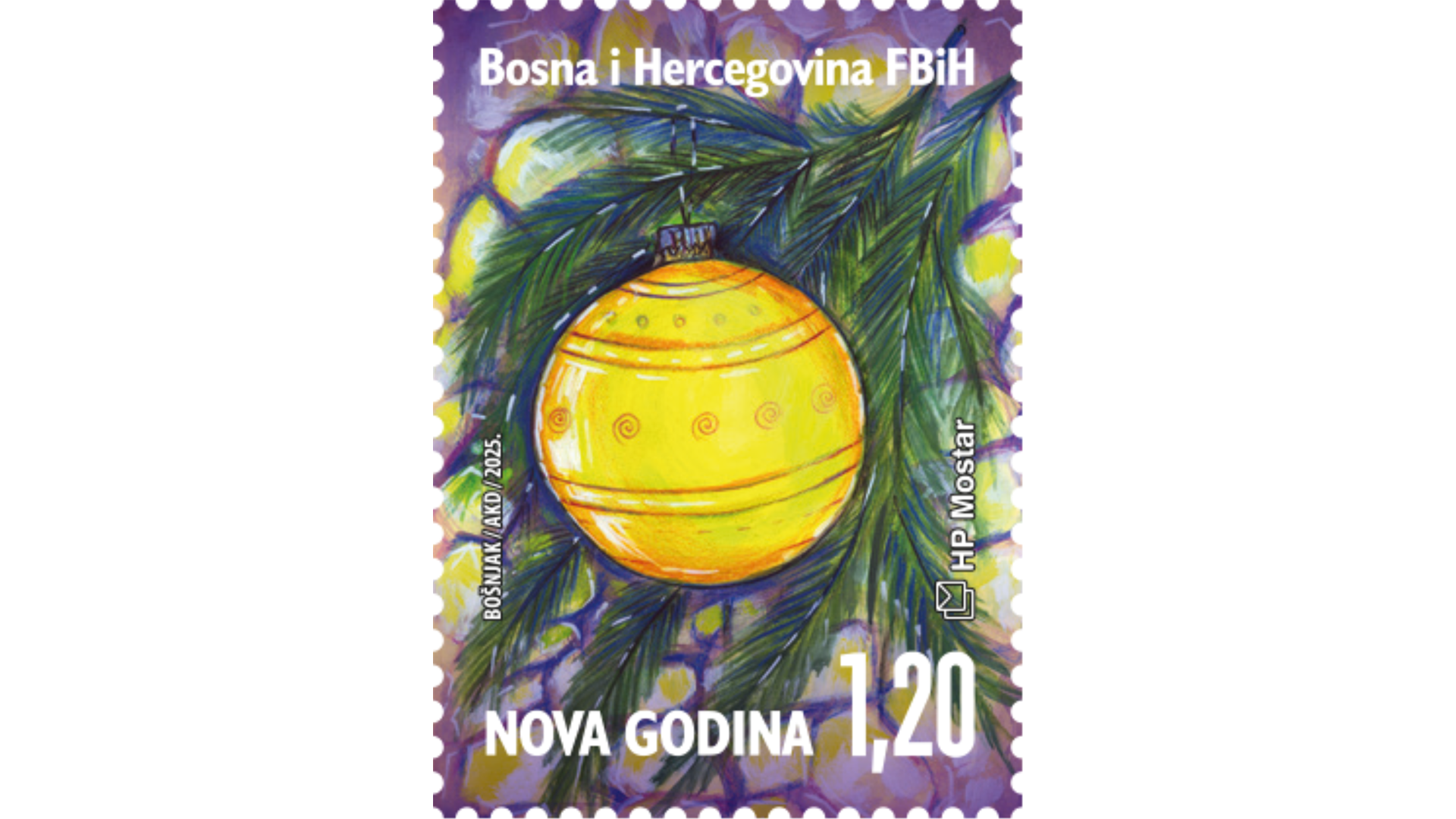 HP Mostar tiskala prigodno izdanje maraka u povodu Božića i Nove godine