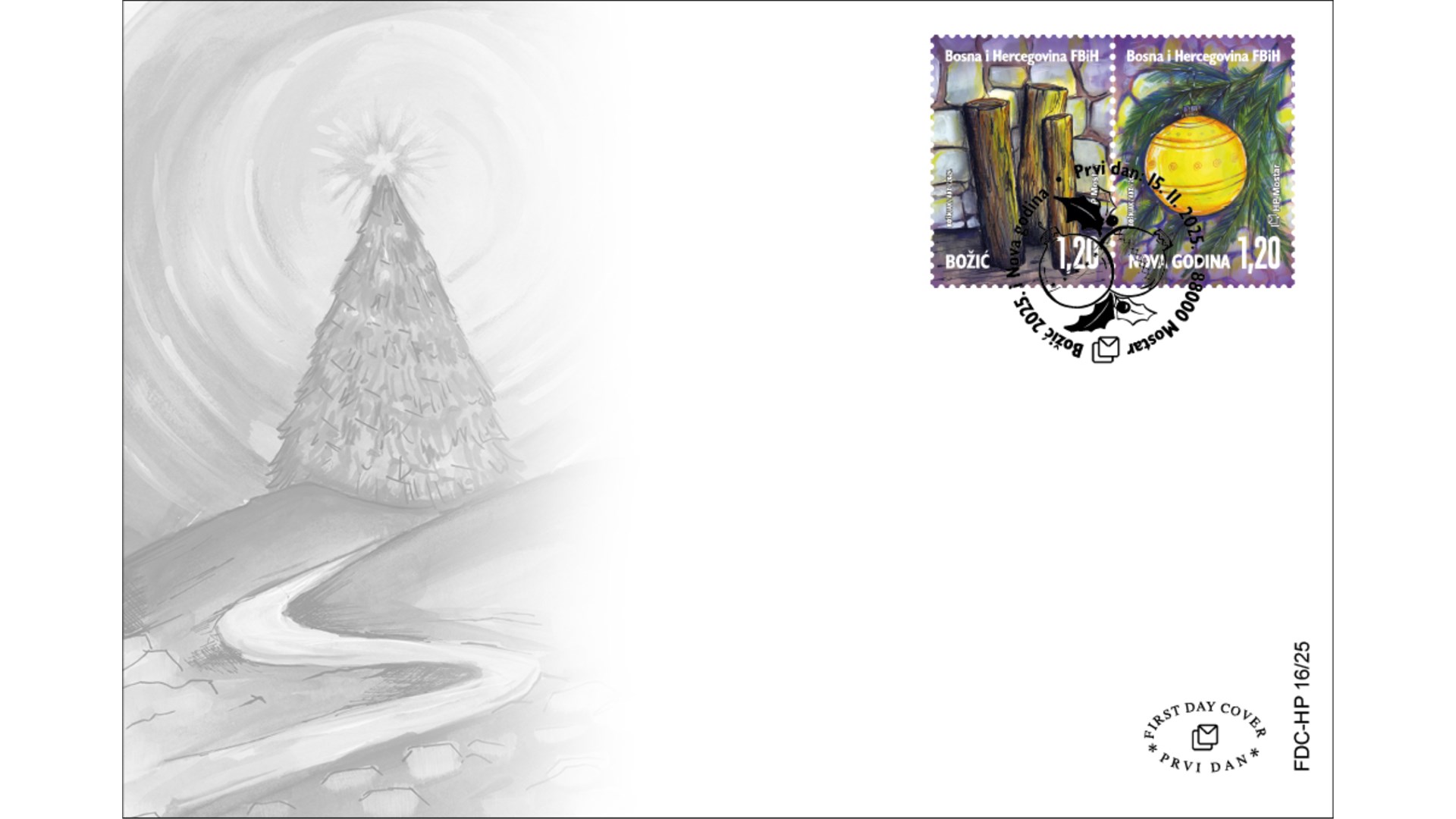 HP Mostar tiskala prigodno izdanje maraka u povodu Božića i Nove godine