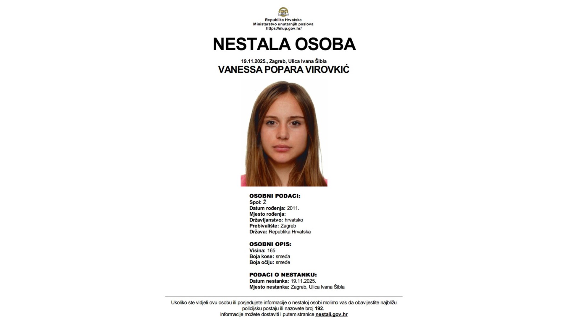 Nestala djevojčica,majka moli za pomoć u potrazi