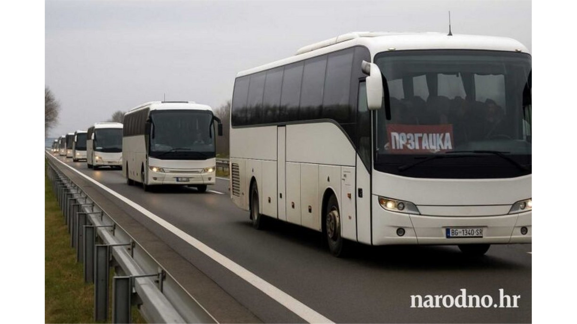 Autobusi stranih registracija uoči prosvjeda u Hrvatskoj