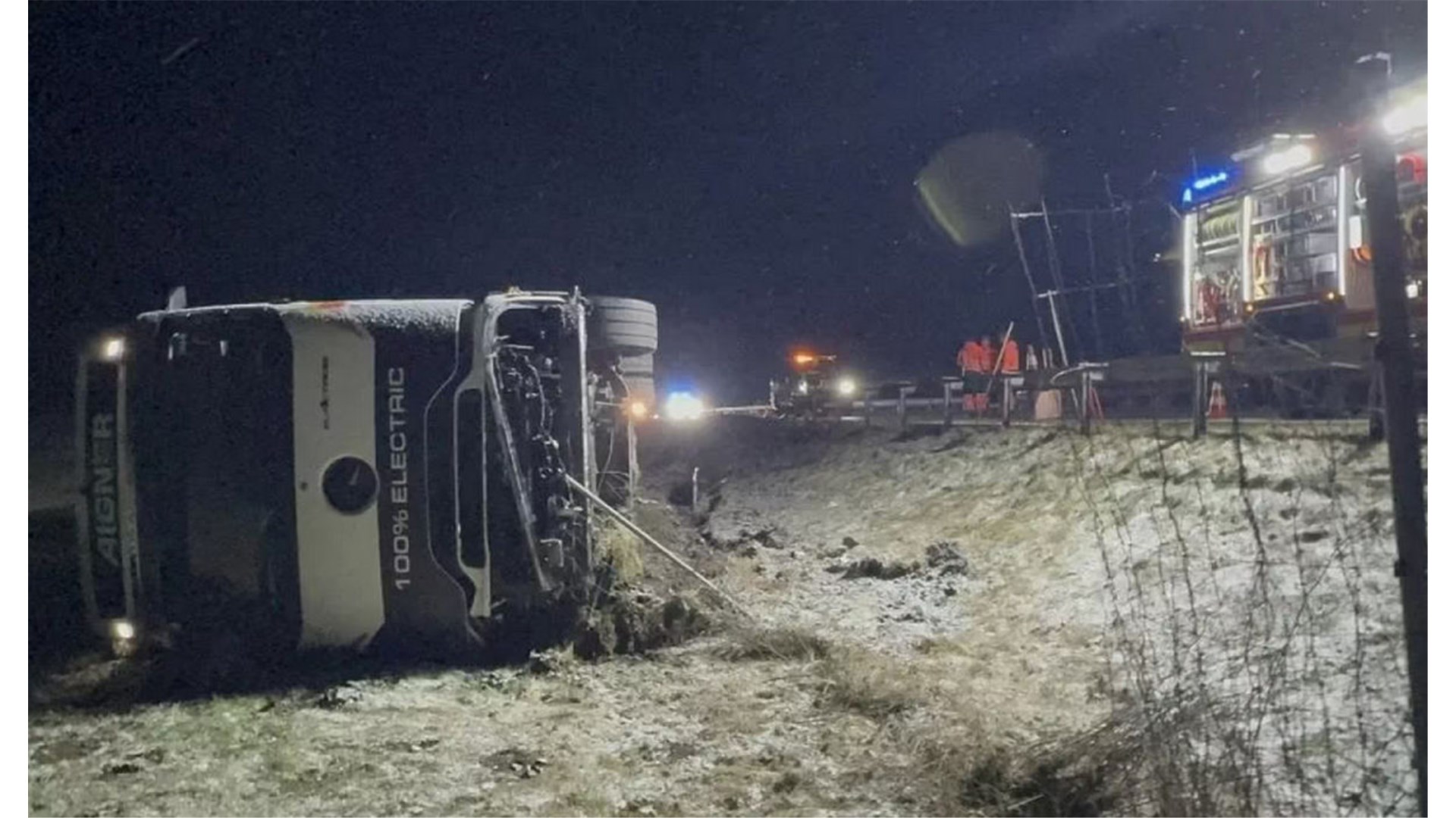 Državljanin BiH lakše ozlijeđen: Električnim kamionom sletio s ceste, šteta 400.000 eura